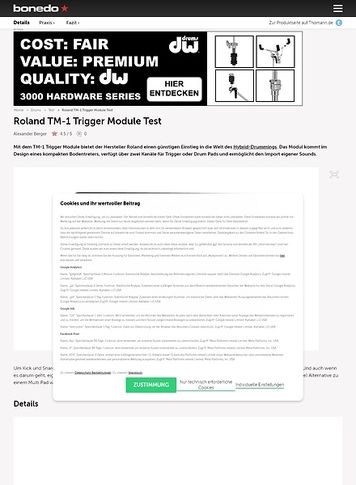 Bonedo.de Roland TM-1 Trigger Module Bonedo.de Roland TM-1 Trigger Module