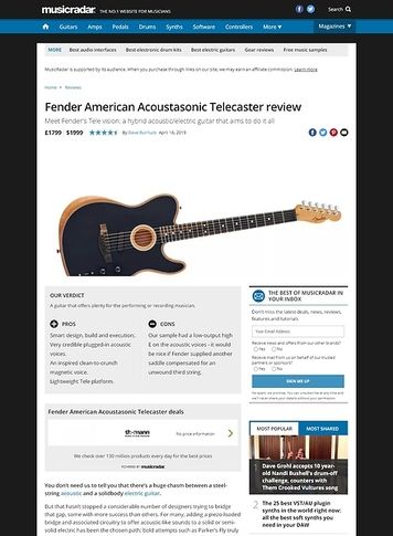 MusicRadar.com Fender American Acoustasonic Telecaster MusicRadar.com Fender American Acoustasonic Telecaster