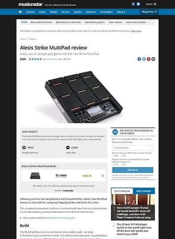 MusicRadar.com Alesis Strike MultiPad MusicRadar.com Alesis Strike MultiPad
