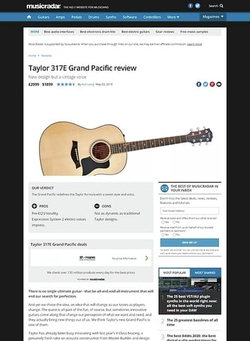 MusicRadar.com Taylor 317E Grand Pacific MusicRadar.com Taylor 317E Grand Pacific