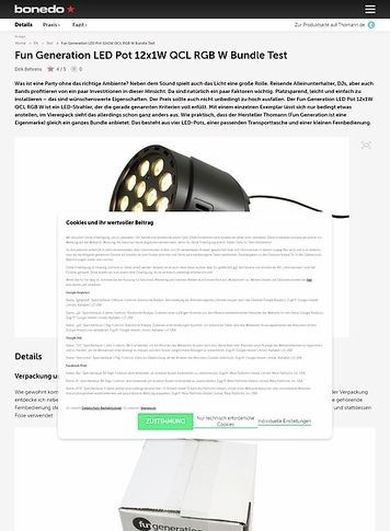 Bonedo.de Fun Generation LED Pot 12x1W QCL RGB W Bundle Bonedo.de Fun Generation LED Pot 12x1W QCL RGB W Bundle