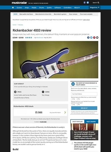MusicRadar.com Rickenbacker 4003 MusicRadar.com Rickenbacker 4003