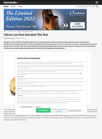 Bonedo.de Gibson Les Paul Standard ‘50s - 2019 Bonedo.de Gibson Les Paul Standard ‘50s - 2019