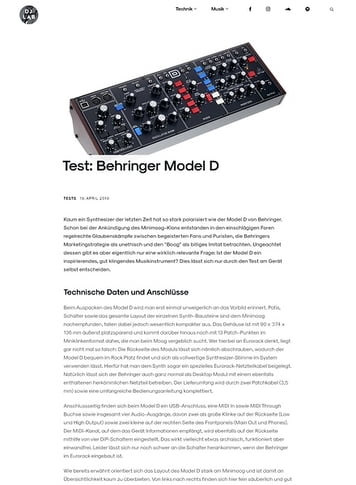 DJLAB Behringer Model D DJLAB Behringer Model D