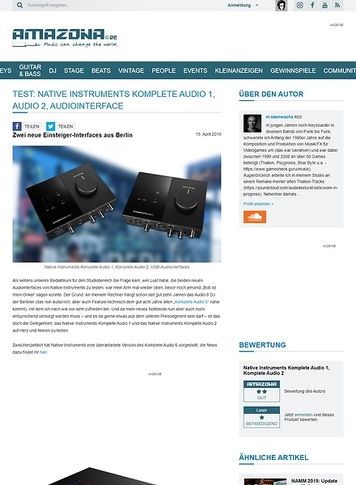 Amazona.de Native Instruments Komplete Audio 1 & 2 Amazona.de Native Instruments Komplete Audio 1 & 2