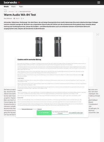 Bonedo.de Warm Audio WA-84 Bonedo.de Warm Audio WA-84