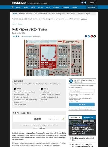 MusicRadar.com Rob Papen Vecto MusicRadar.com Rob Papen Vecto