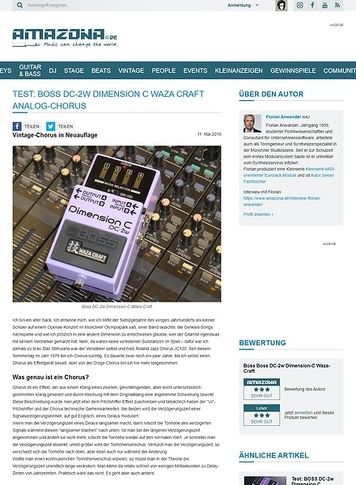Amazona.de Boss DC-2w Dimension Chorus Amazona.de Boss DC-2w Dimension Chorus