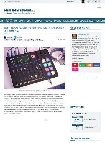 Amazona.de Rode Rodecaster Pro Amazona.de Rode Rodecaster Pro