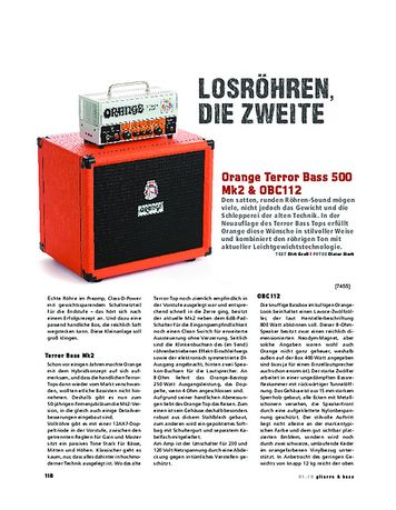 Gitarre & Bass Orange Terror Bass 500 Mk2 & OBC112 Gitarre & Bass Orange Terror Bass 500 Mk2 & OBC112