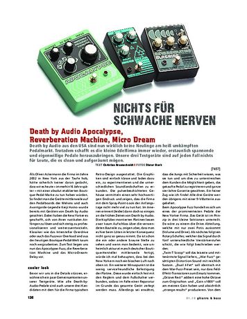 Gitarre & Bass Death by Audio Apocalypse, Reverberation Machine, Micro Dream Gitarre & Bass Death by Audio Apocalypse, Reverberation Machine, Micro Dream