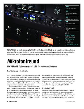 Sound & Recording MOTU 8Pre-ES Sound & Recording MOTU 8Pre-ES