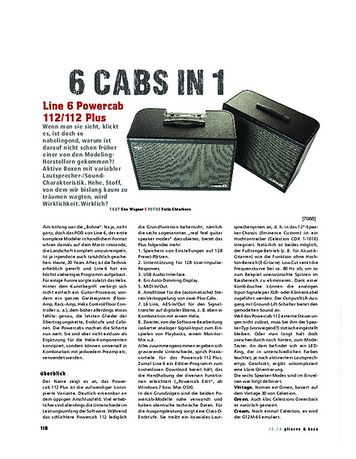 Gitarre & Bass Line 6 Powercab 112 und 112 Plus Gitarre & Bass Line 6 Powercab 112 und 112 Plus