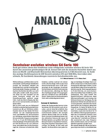 Gitarre & Bass Sennheiser evolution wireless G4 Serie 100 Gitarre & Bass Sennheiser evolution wireless G4 Serie 100