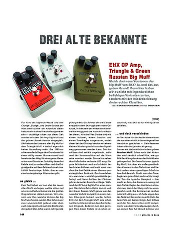 Gitarre & Bass EHX OP-Amp, Triangle & Green Russian Big Muff Gitarre & Bass EHX OP-Amp, Triangle & Green Russian Big Muff