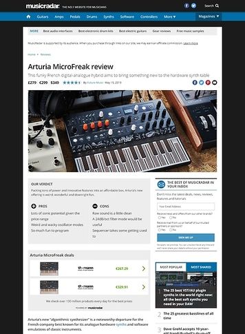 MusicRadar.com Arturia MicroFreak MusicRadar.com Arturia MicroFreak