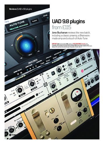 Future Music UAD 9.8 plugins Future Music UAD 9.8 plugins