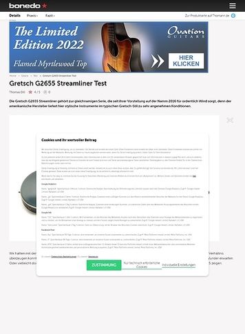 Bonedo.de Gretsch G2655 Streamliner Bonedo.de Gretsch G2655 Streamliner