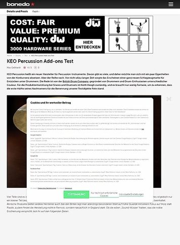 Bonedo.de KEO Percussion Add-ons Bonedo.de KEO Percussion Add-ons