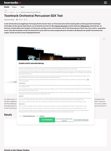 Bonedo.de Toontrack Orchestral Percussion SDX Bonedo.de Toontrack Orchestral Percussion SDX