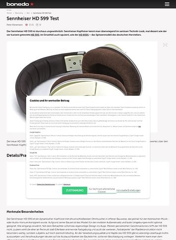 Bonedo.de Sennheiser HD 599 Bonedo.de Sennheiser HD 599