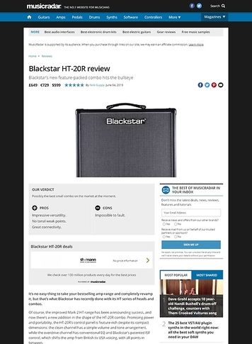 MusicRadar.com Blackstar HT-20R MusicRadar.com Blackstar HT-20R