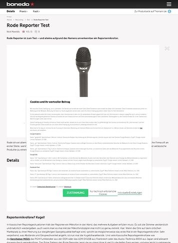 Bonedo.de Rode Reporter Bonedo.de Rode Reporter