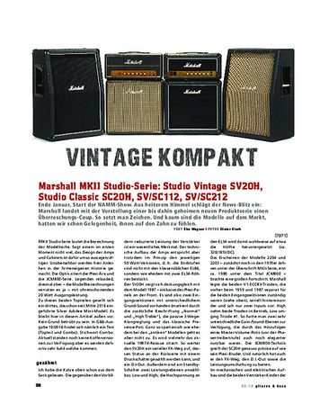 Gitarre & Bass Marshall Studio Vintage SV20H, Studio Classic SC20H, SV/SC112, SV/SC212 Gitarre & Bass Marshall Studio Vintage SV20H, Studio Classic SC20H, SV/SC112, SV/SC212