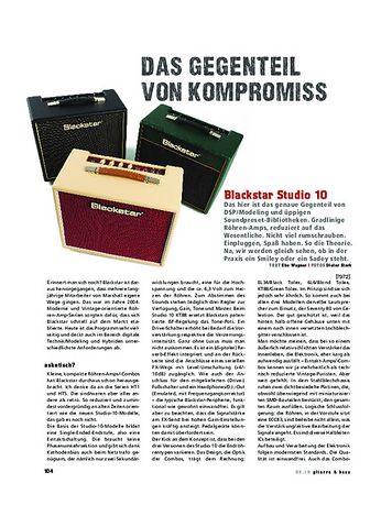 Gitarre & Bass Blackstar Studio 10 Gitarre & Bass Blackstar Studio 10