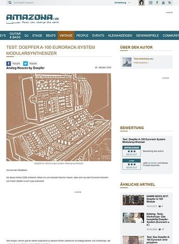 Amazona.de Test: Doepfer System A-100 Amazona.de Test: Doepfer System A-100