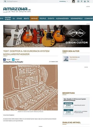 Amazona.de Test: Doepfer System A-100 Amazona.de Test: Doepfer System A-100