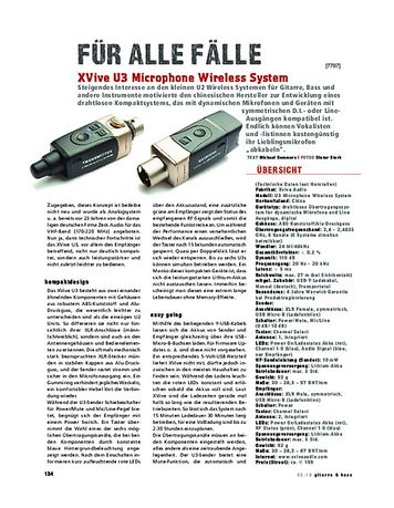 Gitarre & Bass XVive U3 Microphone Wireless System Gitarre & Bass XVive U3 Microphone Wireless System