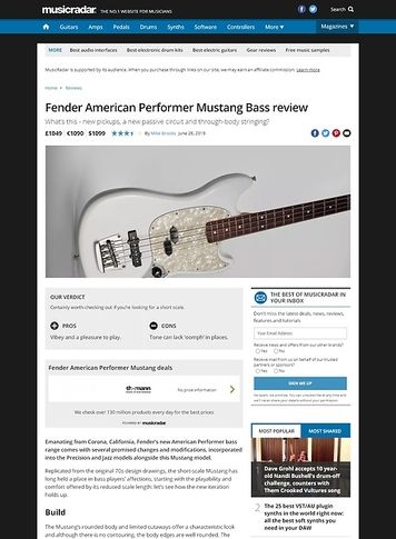 MusicRadar.com Fender American Performer Mustang MusicRadar.com Fender American Performer Mustang