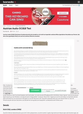 Bonedo.de Austrian Audio OC818 Bonedo.de Austrian Audio OC818