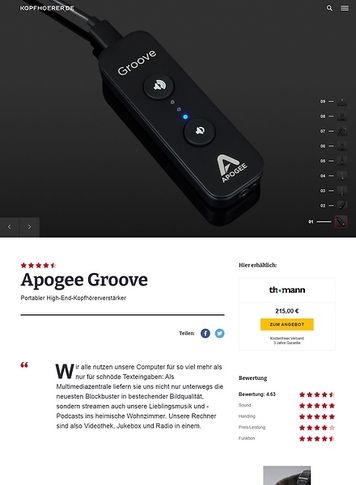 Kopfhoerer.de Apogee Groove Kopfhoerer.de Apogee Groove