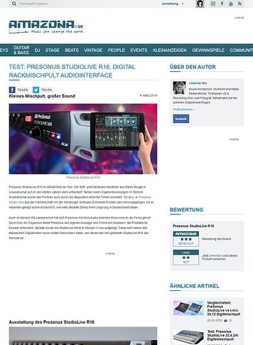 Amazona.de Presonus StudioLive R16 Amazona.de Presonus StudioLive R16