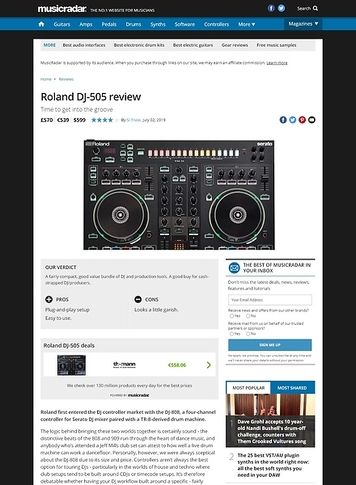 MusicRadar.com Roland DJ-505 MusicRadar.com Roland DJ-505