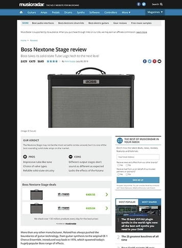 MusicRadar.com Boss Nextone Stage MusicRadar.com Boss Nextone Stage