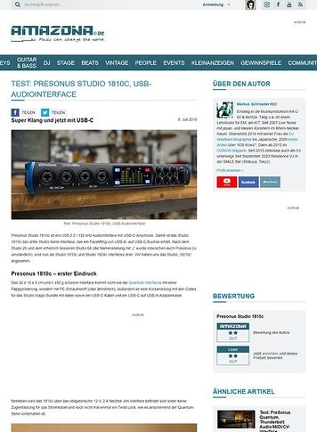 Amazona.de Presonus Studio 1810c Amazona.de Presonus Studio 1810c
