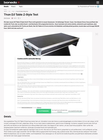 Bonedo.de Thon DJ Table Z-Style Bonedo.de Thon DJ Table Z-Style