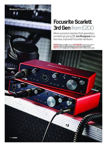 Future Music Focusrite Scarlett 3rd Gen Future Music Focusrite Scarlett 3rd Gen