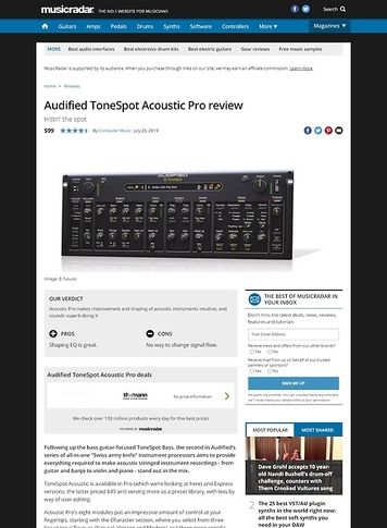 MusicRadar.com Audified ToneSpot Acoustic Pro MusicRadar.com Audified ToneSpot Acoustic Pro