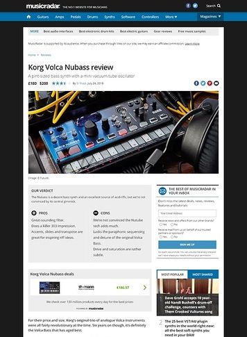 MusicRadar.com Korg Volca Nubass MusicRadar.com Korg Volca Nubass