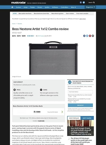 MusicRadar.com Boss Nextone Artist MusicRadar.com Boss Nextone Artist