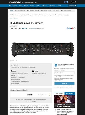 MusicRadar.com IK Multimedia Axe I/O MusicRadar.com IK Multimedia Axe I/O