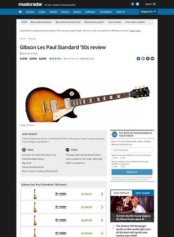 MusicRadar.com Gibson Les Paul Standard '50s MusicRadar.com Gibson Les Paul Standard '50s