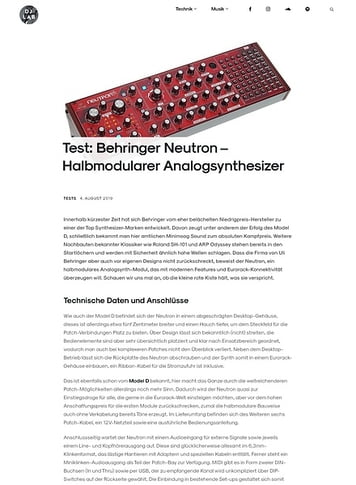 DJLAB Behringer Neutron DJLAB Behringer Neutron