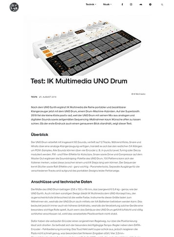 DJLAB IK Multimedia UNO Drum DJLAB IK Multimedia UNO Drum