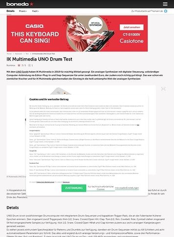 Bonedo.de IK Multimedia UNO Drum Bonedo.de IK Multimedia UNO Drum