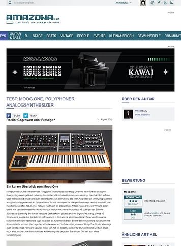 Amazona.de Moog One Amazona.de Moog One